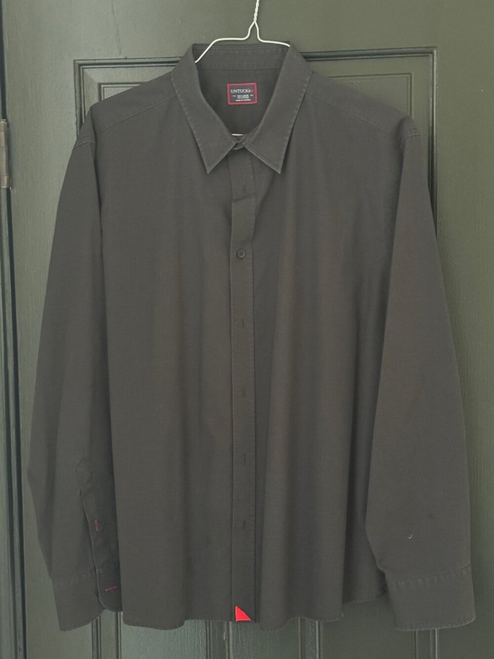 UNTUCKit Carter Long Sleeve Shirt (black) - XXL Regular Fit